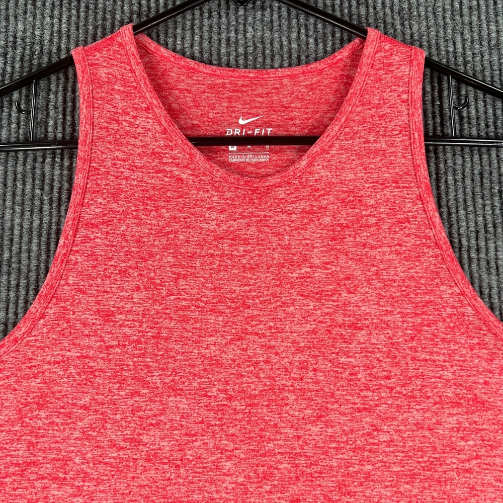 Nike Tank Top Dri-Fit Womens Size Medium Red Sleeveless Activewear Sharp